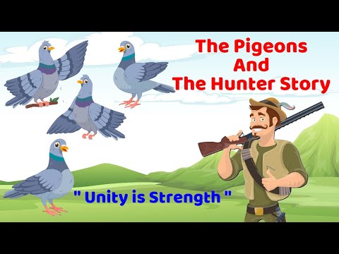 Hunter and Pigeons Story | Pigeons and Hunter | Moral Story | Unity is Strength | Story in English