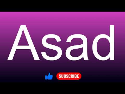 How to correctly pronounce - Asad