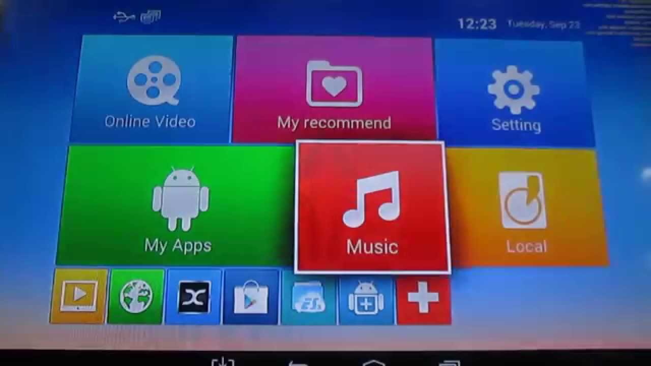 EM6Q-MXQ Android TV Box Interface Walk-through, XBMC, H.265 Video Playback