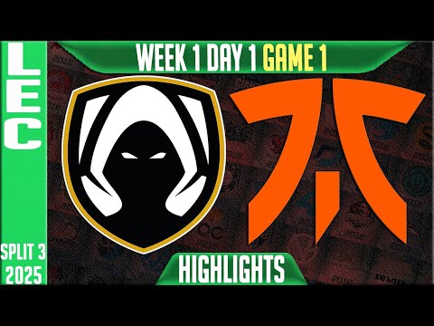 TH vs FNC Highlights Game 1 | LEC W1D1 Split 3 | Team Heretics vs Fnatic