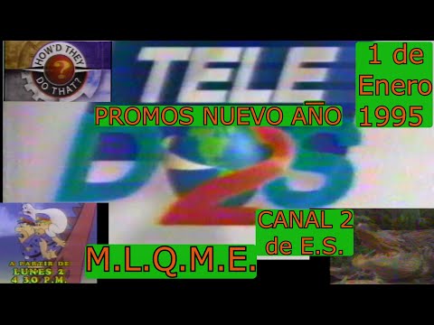 0398 Promos de Canal 2 Para Nueva Programación de 1995 - 1 de Enero 1995