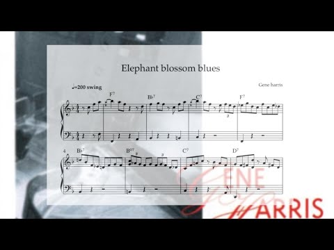 Gene Harris -  Elephant Blossom Blues (Transcription)