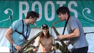 Moon Hooch LIVE Square Roots Fest Chicago 7/13/2014 1st song