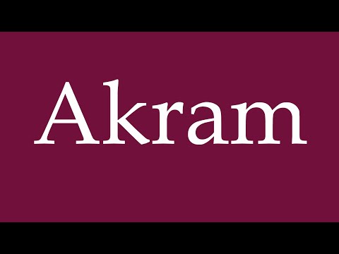 How to Pronounce ''Akram'' Correctly in German