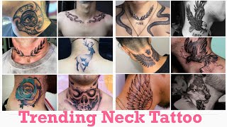 Neck Tattoo | Trending Neck Tattoo Design For Men #necktattoo #trendingtattoo #mentattoo