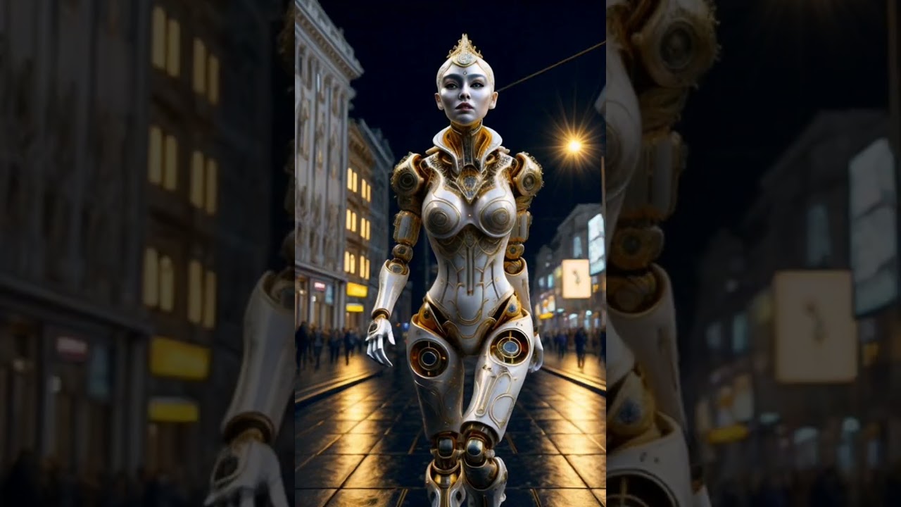 Golden droid #stablediffusion #deforum #art #ai #droid #gold #golden #biomechanics  #beauty #female