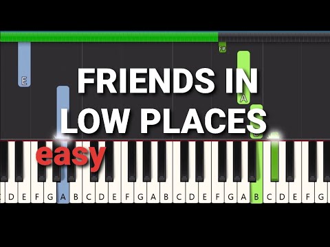 Garth Brooks - Friends In Low Places (Easy Piano Tutorial)
