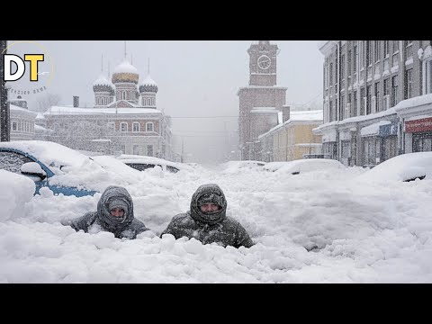 Moscow, Russia Buried Under Snow! Massive Snowfall Paralyzes Life in the Capital!