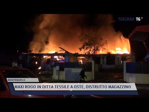 2021-09-24 MONTEMURLO - MAXI ROGO IN DITTA TESSILE A OSTE, DISTRUTTO MAGAZZINO