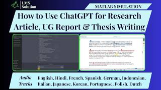 How to Use ChatGPT for Research Article, UG Report & Thesis Writing | AI Tool for Researchers
