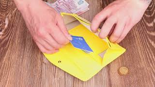Яскраве жіноче портмоне з натуральної шкіри флотар Canpellini 21697 жовте