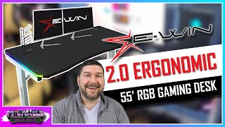 E-Win 2.0 Edition Ergonomic 55" RGB Gaming Desk Review