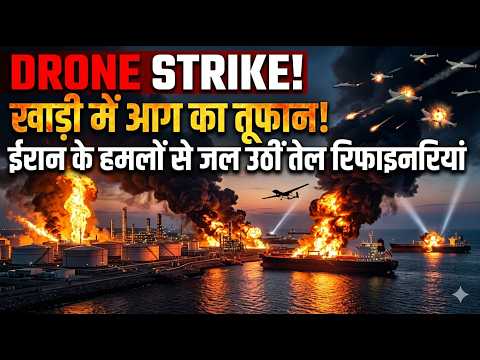 Drone Strike : खाड़ी में आग का तूफान! ईरान के हमलों से जल उठीं तेल रिफाइनरियां, देखिए जंग की आग..