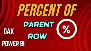 How to calculate Percent of Parent Row Total in Power BI using DAX for beginners.
