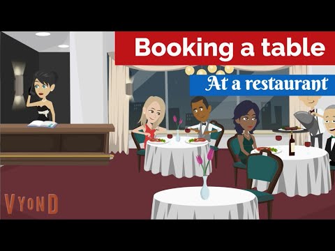 AT THE RESTAURANT. BOOKING A TABLE BY PHONE. PHONE CONVERSATION