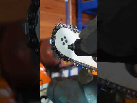 Stihl chainsaw maintenance. Grease your bar!! #tools #husqvarna