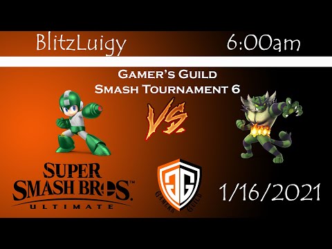 Gamer's Guild Smash Monthly 6 - BlitzLuigy (Mega Man) vs 6:00am (Incineroar)