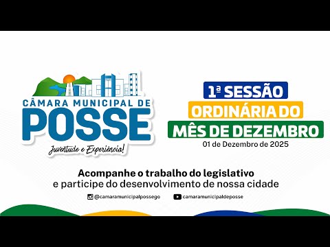 1° SESSÃO ORDINÁRIA DO MÊS DE DEZEMBRO - 01/12/2025