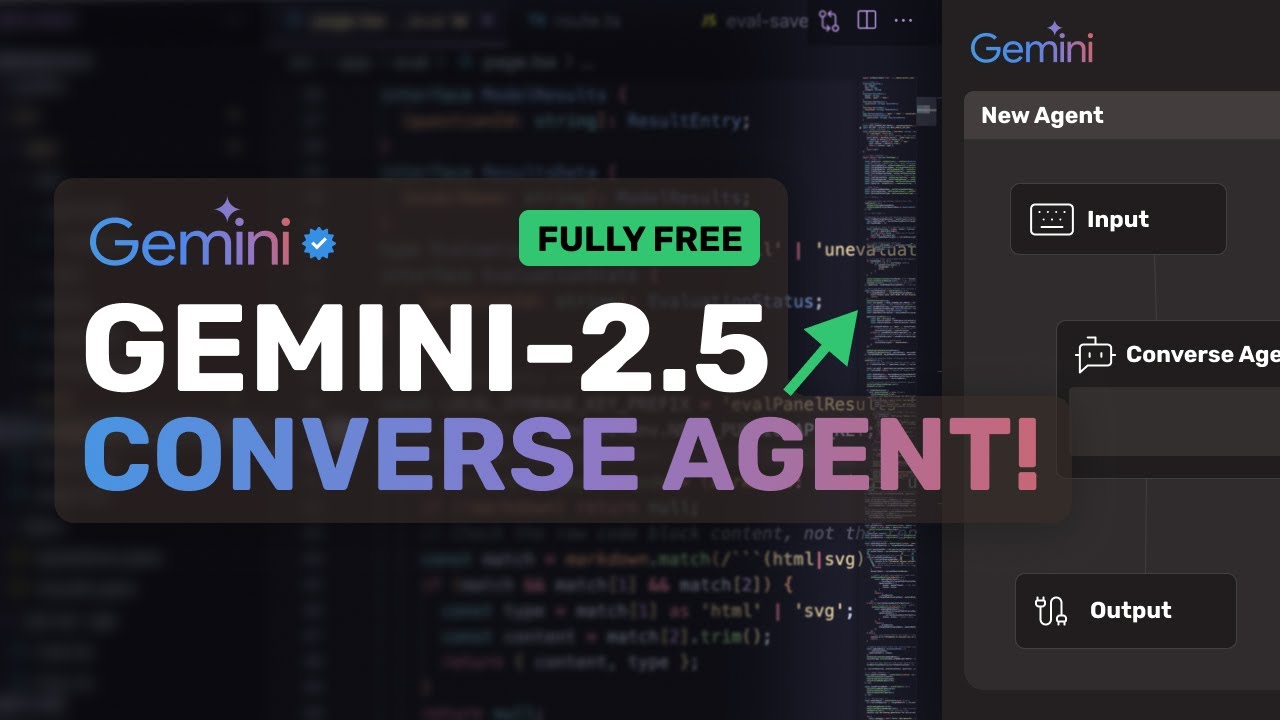 Gemini 2.5 Converse Agents: This FULLY FREE Way to create CONVERSATIONAL AI Agents is AMAZING!