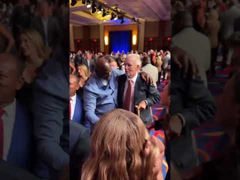 Michael Jordan chops it up with former coach Doug Collins: "Whad up, dawg! He telling lies on me?" 🤣