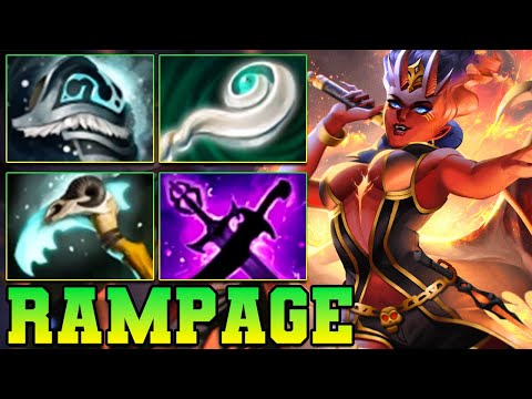 Rampage + 25 Kills QOP Dota 2 Mid Lane Beast Best Queen Of Pain Dota 2 Gameplay Guide Build 7.39