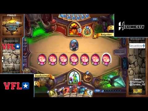 [Hearthstone]  VFL Weekly #9  QUICKSHOT Finals DeadlyKitten vs. Nalguidan.  Round #1