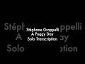 Stéphane Grappelli - A Foggy Day Solo Transcription #Shorts #violin #stephanegrappelli #jazz