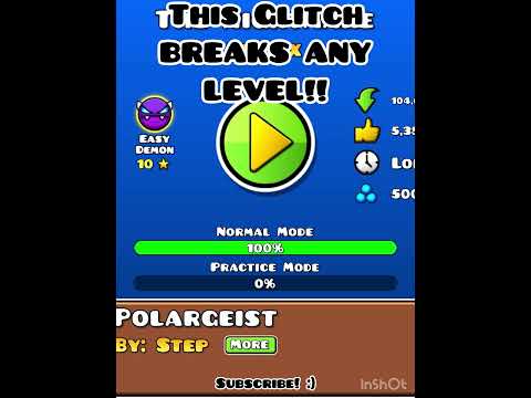 This Glitch BREAKS EVERY LEVEL!! #geometrydash #gd #shorts #subscribe #roadto5k #snailgang