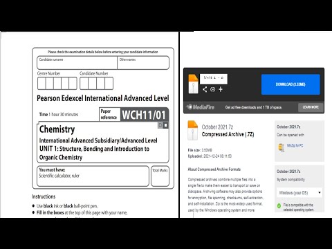 Chemistry October 2021 Papers WITH MARK SCHEMES l ALL UNITS