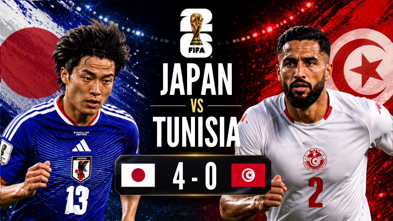 FIFA World Cup 2026| Tunisia vs Japan | Japan Kickstarts the Game With First Goal |Tunisia 0 - Japan