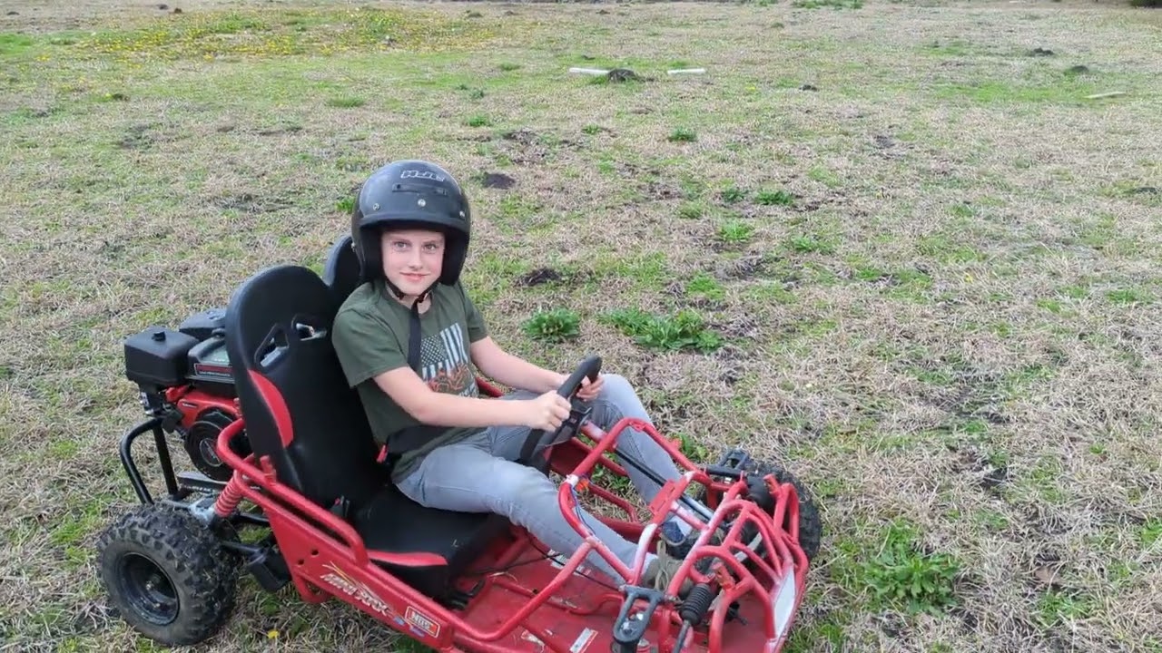 test driving the go kart with the new mods