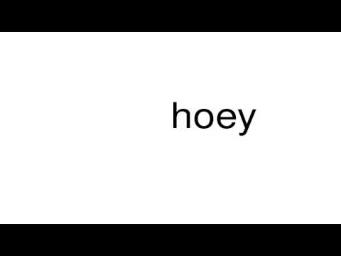 How to pronounce hoey