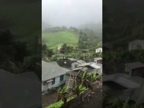 Raging seas and high winds in OWIA St Vincnet during Elsa's passage