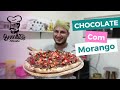 PIZZA DOCE CHOCOLATE COM MORANGO MELHOR PIZZA DO MUNDO