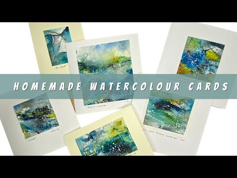 How To Make Homemade Abstract Watercolour Cards Tutorial