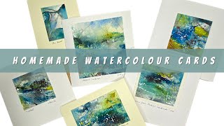 How To Make Homemade Abstract Watercolour Cards Tutorial