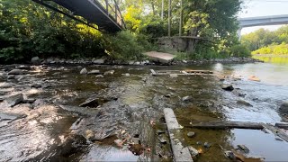 Remains of the Hokendauqua Creek aqueduct and a great CNJ date stamp. Northampton PA.