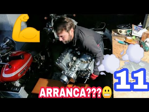 Old Motorcycle Starting Up After Many Years suzuki gt 750