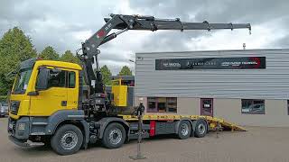 Камион за шлепување MAN TGS 35.500 8x2 - Hiab 37.7TM Crane, Machine transporter, Ramp tr | Слика 4 - Autoline