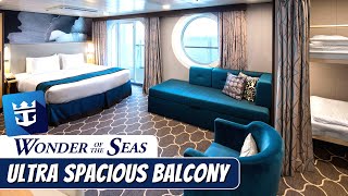 Wonder of the Seas | Ultra Spacious with Large Balcony Tour & Review 4K | Royal Caribbean Cruise
