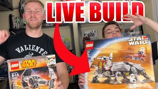 🔴  LEGO Star Wars AT-TE + INQUISITOR Ship LIVE BUILD! by MandRproductions