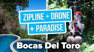 Zipline + Drone + Paradise!!! Back at RED FROG in Bocas Del Toro.