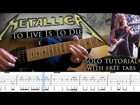Metallica - To Live Is To Die 2nd guitar solo lesson (with tablatures and backing tracks)