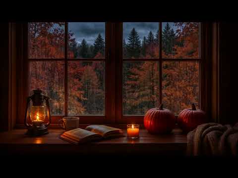 Autumn Rain on a Forest Window 🍂 Cozy Rain Sounds for Sleep, Relaxation & Deep Focus
