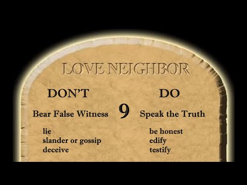 God's 9th Love Commandment Explained - Do Not Lie