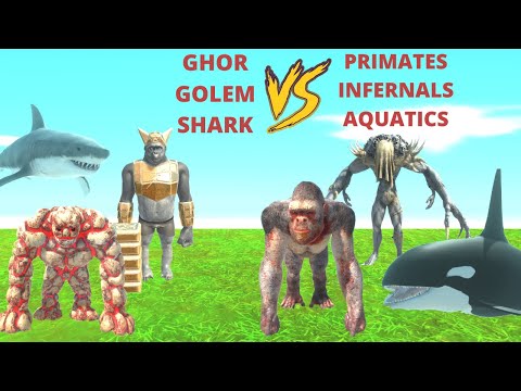 HOW MANY PRIMATES, INFERNALS AND AQUATICS TO DEFEAT GHOR, GOLEM AND GREAT WHITE SHARK? - ARBS
