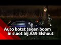 Een auto botste in de nacht van donderdag op vrijdag in de sloot tegen een boom bij de A59 in Els...