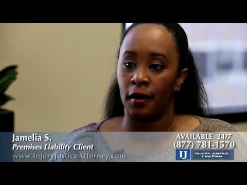 Client Testimonial Slip and Fall Accident Case - Jamelia.  Our client sustained injuries after a fall in a store due to negligence. After negotiation with the insurance company, we were able to obtain twice the amount our client was originally offered.
