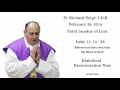 Sermon Fr. Richard Voigt, S. D. B. 3rd Sunday of Lent 2016