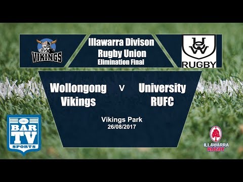 2017 IDRU Elimination Final Full Match Replay -  Wollongong Vikings Vs University